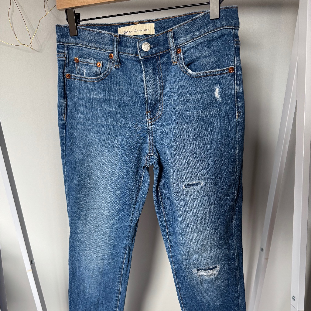 Gap Distressed Best Girlfriend Jeans